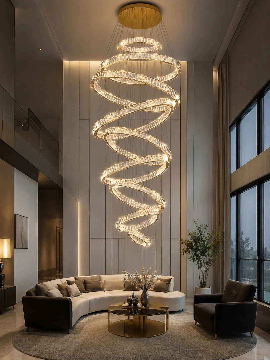 Infinity Crystal Ring Chandelier